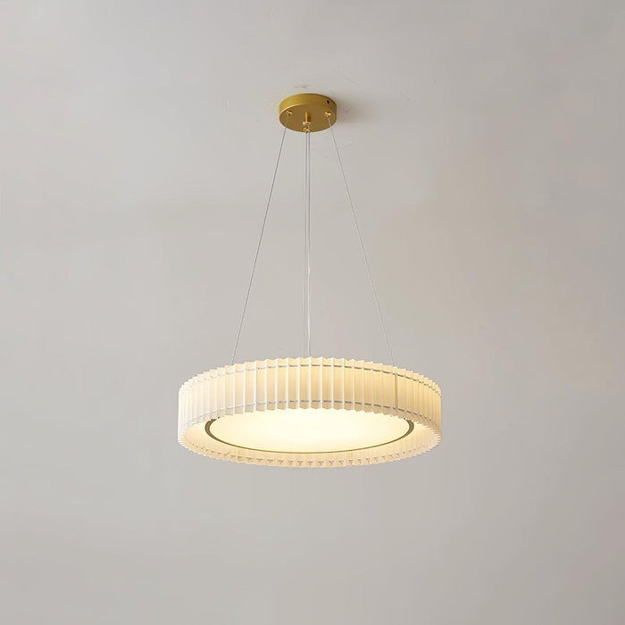 Round Pleated Pendant Lamp.