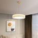 Round Pleated Pendant Lamp.