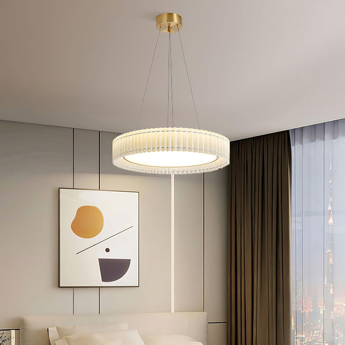 Round Pleated Pendant Lamp-DWHOME
