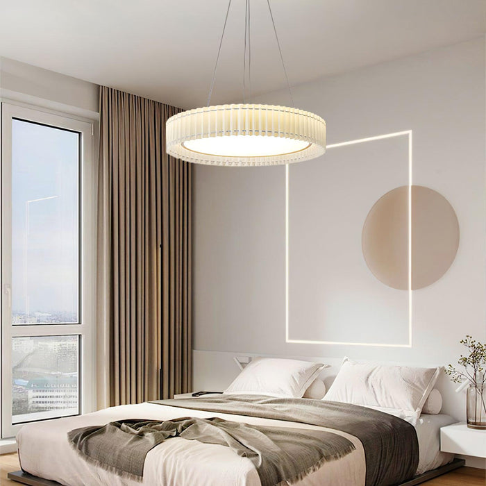 Round Pleated Pendant Lamp-DWHOME