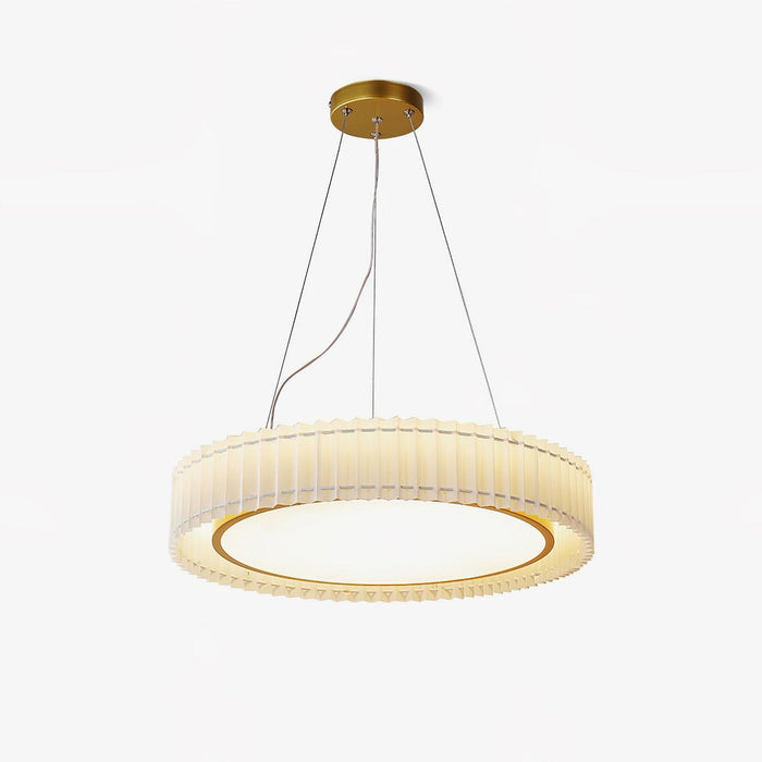 Round Pleated Pendant Lamp.