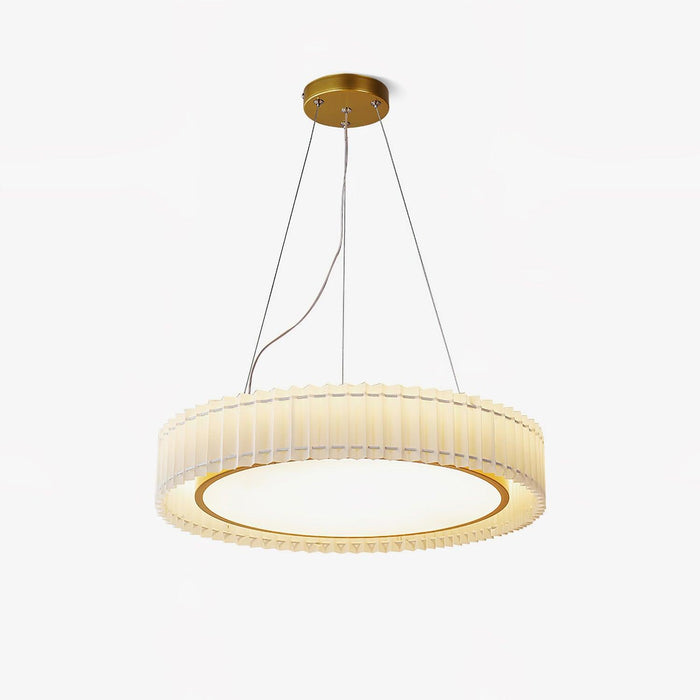Round Pleated Pendant Lamp-DWHOME