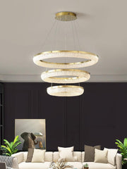 Round Ring Crystal Chandeliers-DWHOME