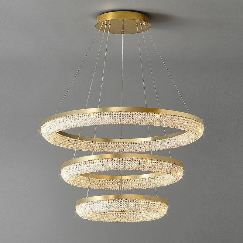 Round Ring Crystal Chandeliers-DWHOME