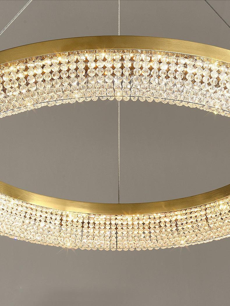 Round Ring Crystal Chandeliers-DWHOME