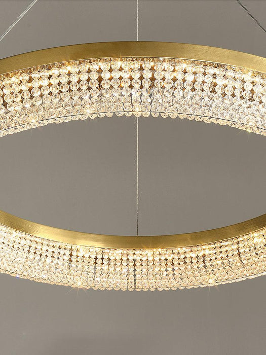 Round Ring Crystal Chandeliers.