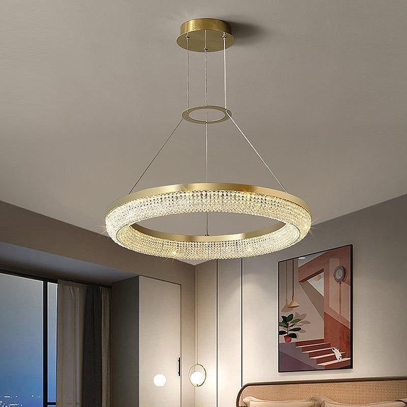 Round Ring Crystal Chandeliers-DWHOME
