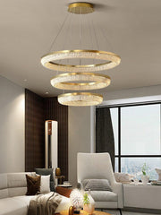 Round Ring Crystal Chandeliers-DWHOME
