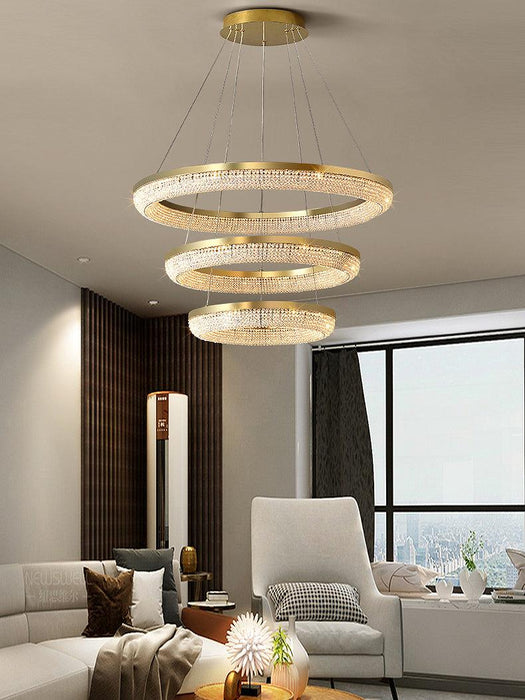 Round Ring Crystal Chandeliers.