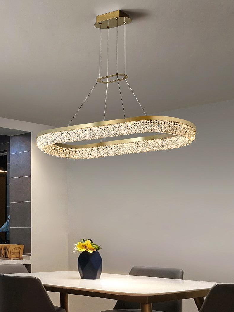 Round Ring Crystal Chandeliers-DWHOME