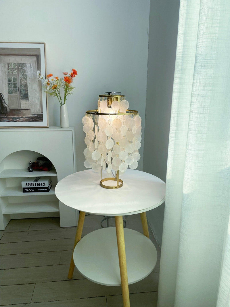 Round Shell Table Lamp-DWHOME