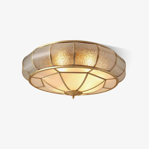 Round Textured Glass Ceiling Light - DWHOME