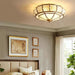 Round Textured Glass Ceiling Light.