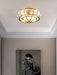 Round Textured Glass Ceiling Light.