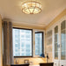 Round Textured Glass Ceiling Light.