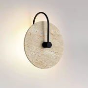 Round Travertine Wall Lamp-DWHOME