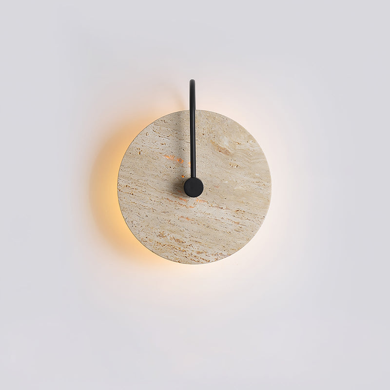Round Travertine Wall Lamp-DWHOME
