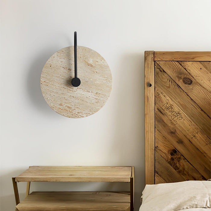 Round Travertine Wall Lamp - DWHOME