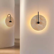 Round Travertine Wall Lamp-DWHOME