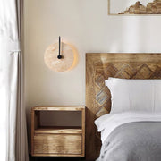 Round Travertine Wall Lamp-DWHOME