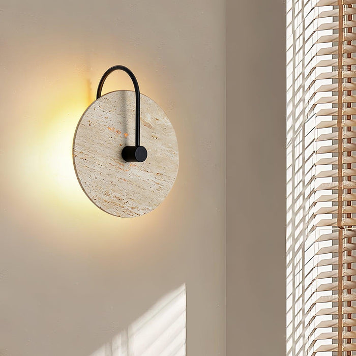 Round Travertine Wall Lamp - DWHOME