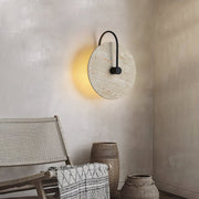 Round Travertine Wall Lamp-DWHOME