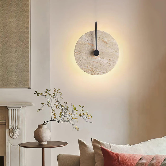 Round Travertine Wall Lamp - DWHOME