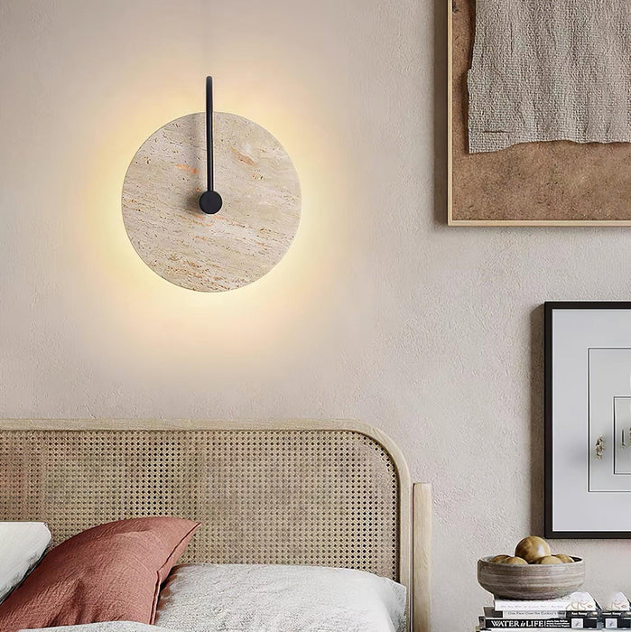 Round Travertine Wall Lamp - DWHOME