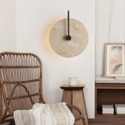 Round Travertine Wall Lamp-DWHOME