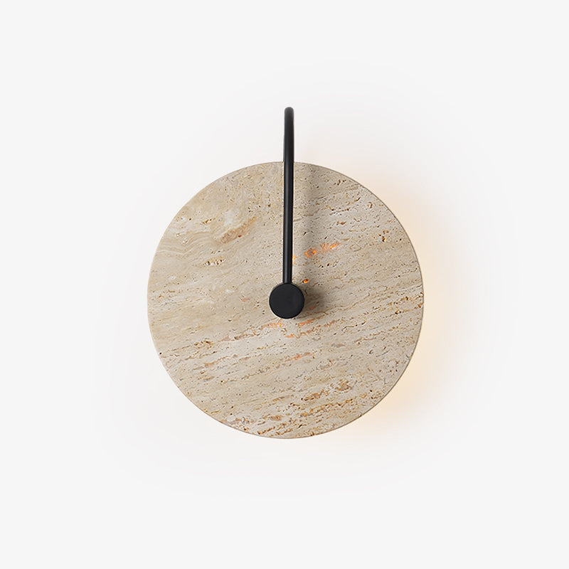 Round Travertine Wall Lamp-DWHOME