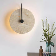 Round Travertine Wall Lamp-DWHOME