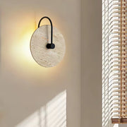 Round Travertine Wall Lamp-DWHOME