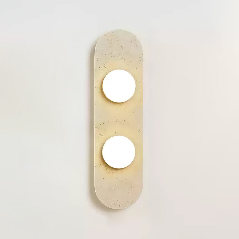 Rounded Travertine Wall Sconce-DWHOME