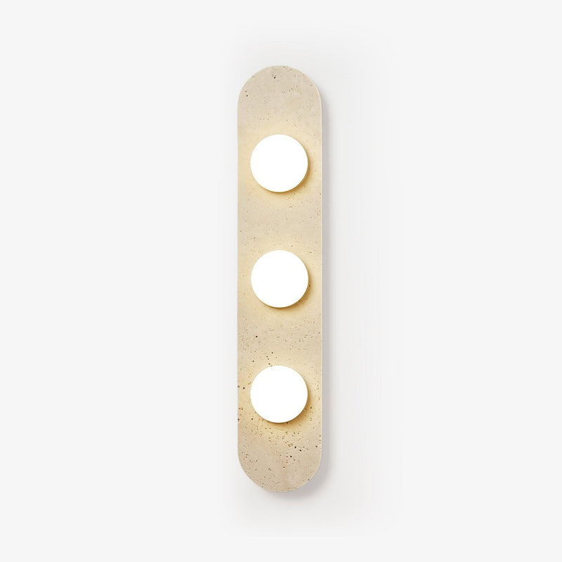 Rounded Travertine Wall Sconce-DWHOME