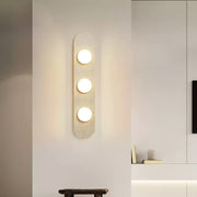 Rounded Travertine Wall Sconce-DWHOME