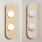 Rounded Travertine Wall Sconce-DWHOME