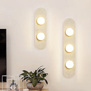 Rounded Travertine Wall Sconce-DWHOME