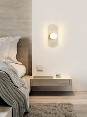 Rounded Travertine Wall Sconce-DWHOME