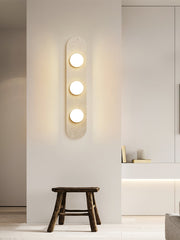 Rounded Travertine Wall Sconce-DWHOME