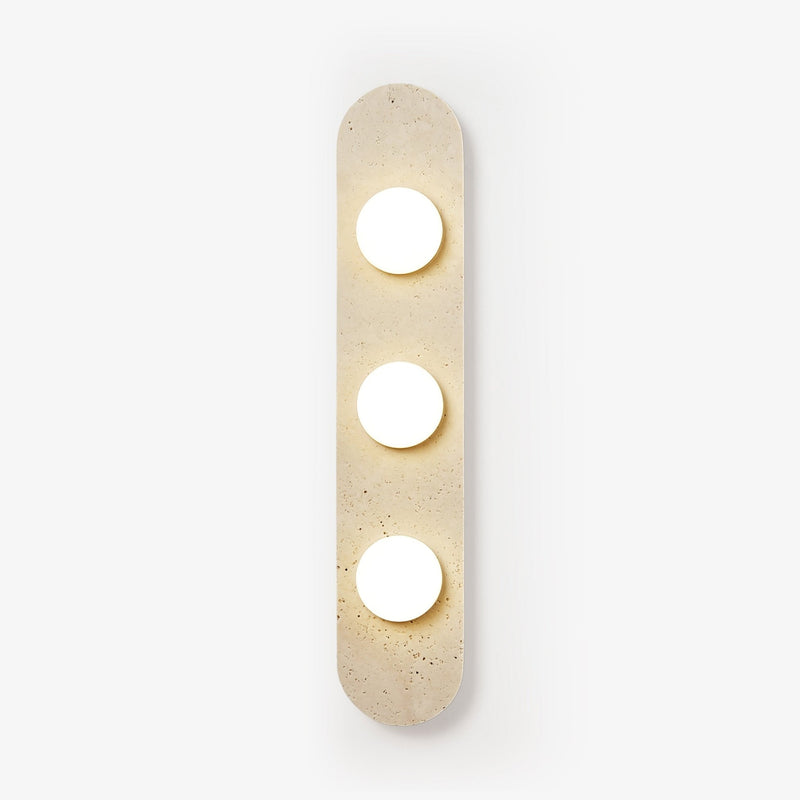 Rounded Travertine Wall Sconce-DWHOME