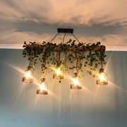 Chandelier rustique en bois - DWHOME