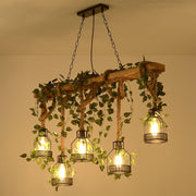 Chandelier rustique en bois - DWHOME