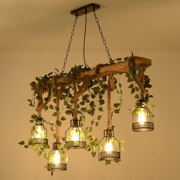 Rustic Wooden Chandelier.