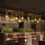 Chandelier rustique en bois - DWHOME
