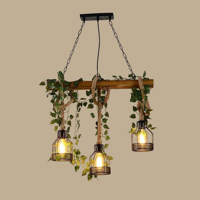 Rustic Wooden Chandelier - Vakkerlight