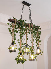Chandelier rustique en bois - DWHOME