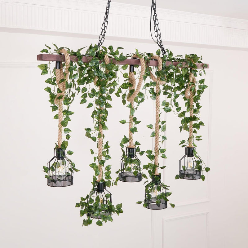 Chandelier rustique en bois - DWHOME