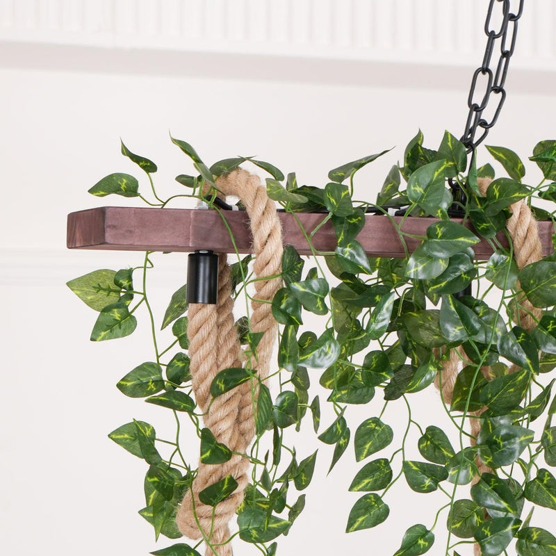Chandelier rustique en bois - DWHOME