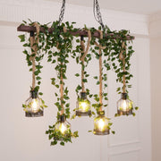 Chandelier rustique en bois - DWHOME