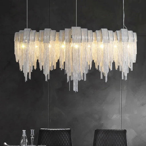 Cadena Chain Tassel Dining Room Chandelier.